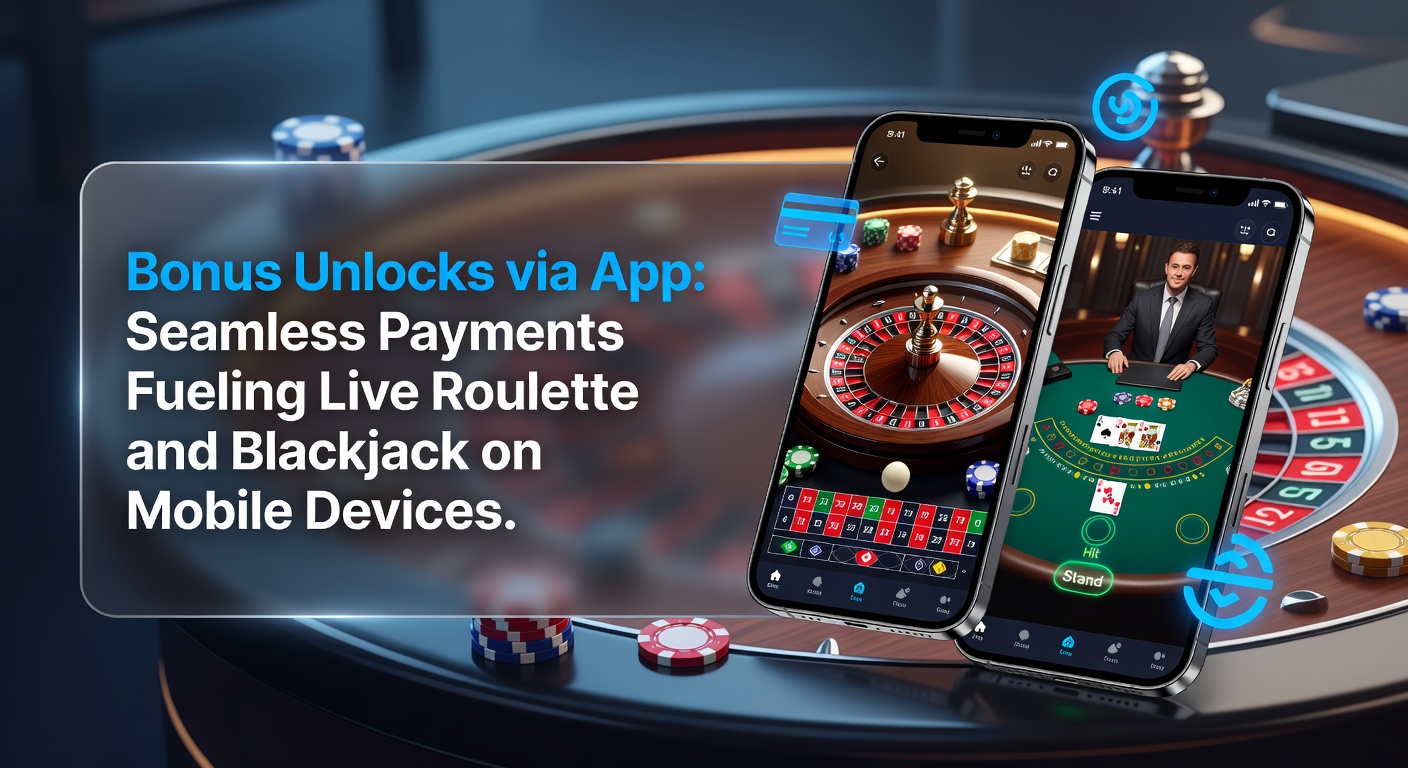 Close-up of a mobile payment app interface activating a bonus for live blackjack gameplay on a touchscreen device