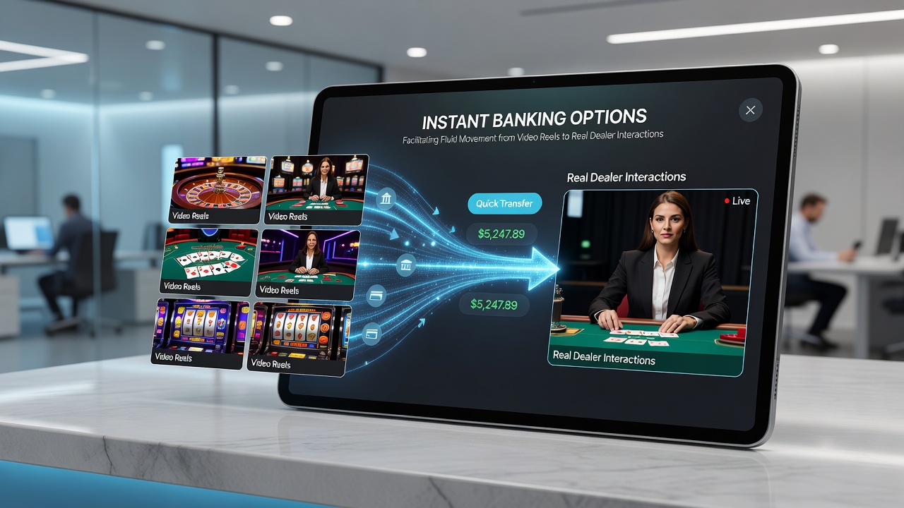 Live dealer interface on mobile with instant deposit confirmation overlay